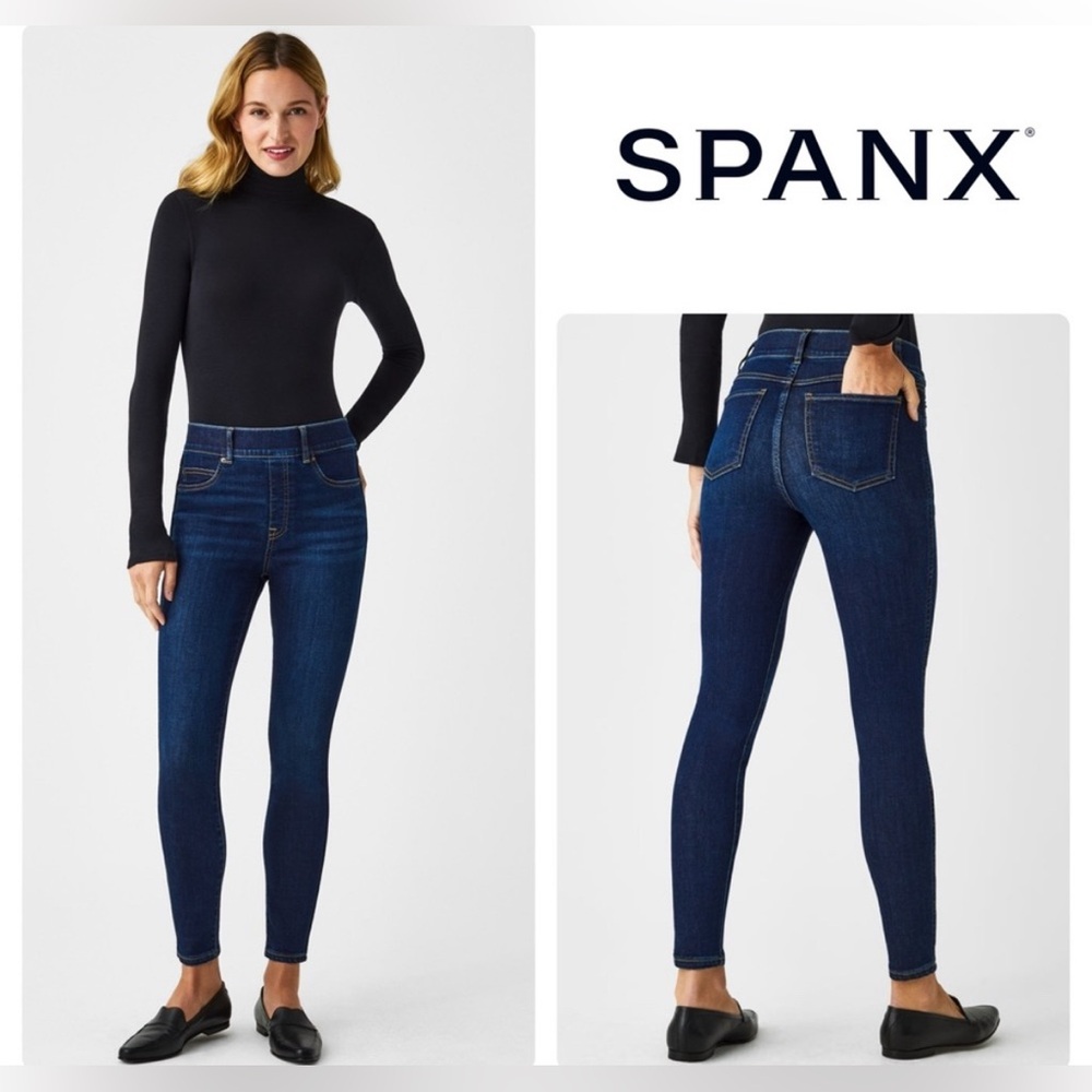 NWT SPANXshape EveryWear Ankle Skinny Jeans Small, Midnight Blue